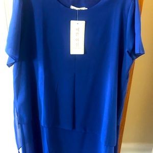 Royal Blue Tunic Blouse